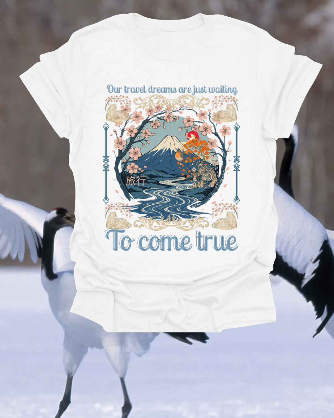 To Come True Scenic Dream T-Shirt — Inspirational Mountain Lake Graphic Tee