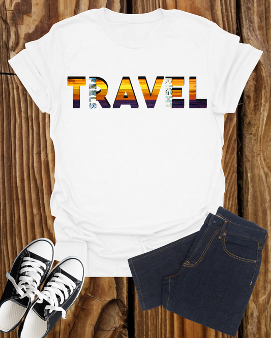 'Travel Feels Right' T-Shirt, Adventure T-shirt, Gift for Travelers