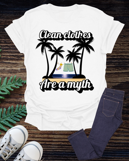Wanderer’s Edition: “Clean Clothes Are A Myth” Tee for Youthful Travelers
