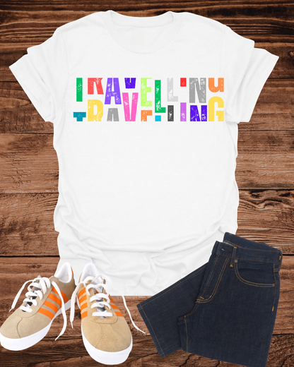 ‘Travelling’ Unisex T-Shirt – Perfect for Travelers.