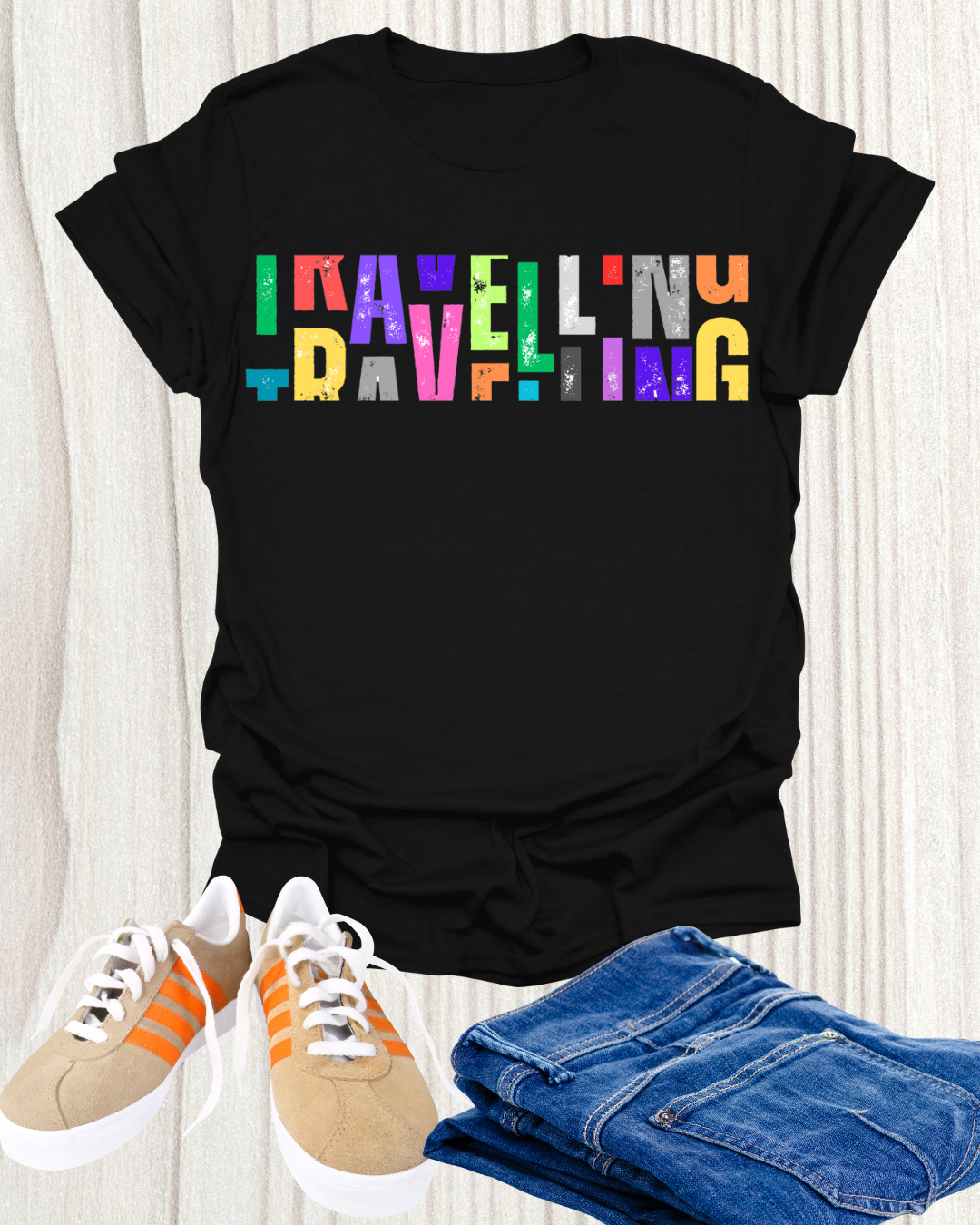 ‘Travelling’ Unisex T-Shirt – Perfect for Travelers.