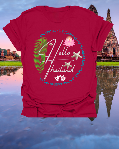 Hello Thailand Women’s Softstyle Tee – Colorful Travel Shirt for Thailand Lovers