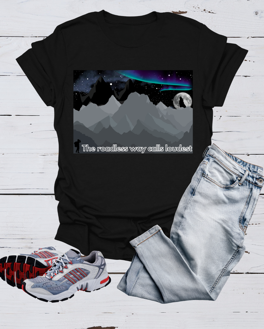 Aurora Landscape Men’s T-Shirt – Soft and Comfortable Night Sky Tee