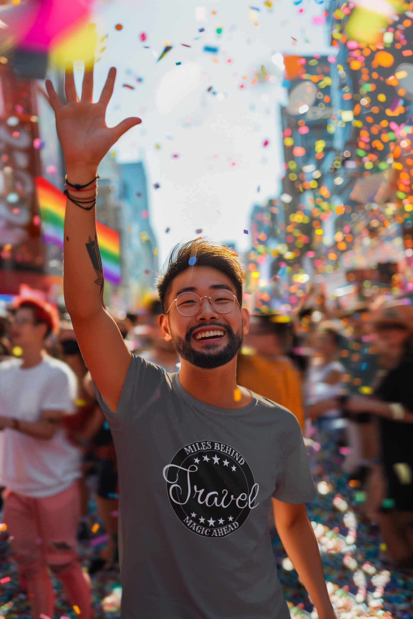 Unisex Travel T-Shirt: “Miles Behind, Magic Ahead”
