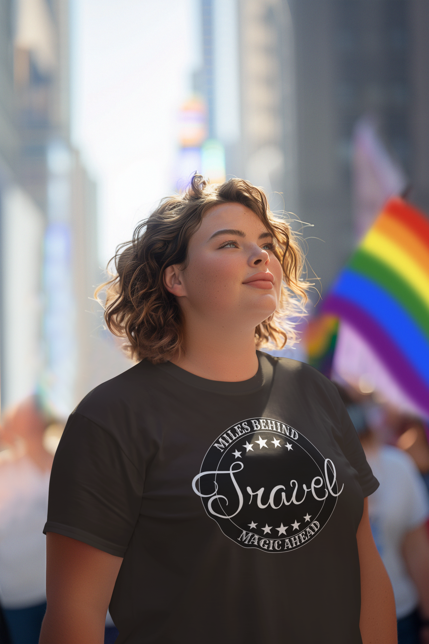 Unisex Travel T-Shirt: “Miles Behind, Magic Ahead”