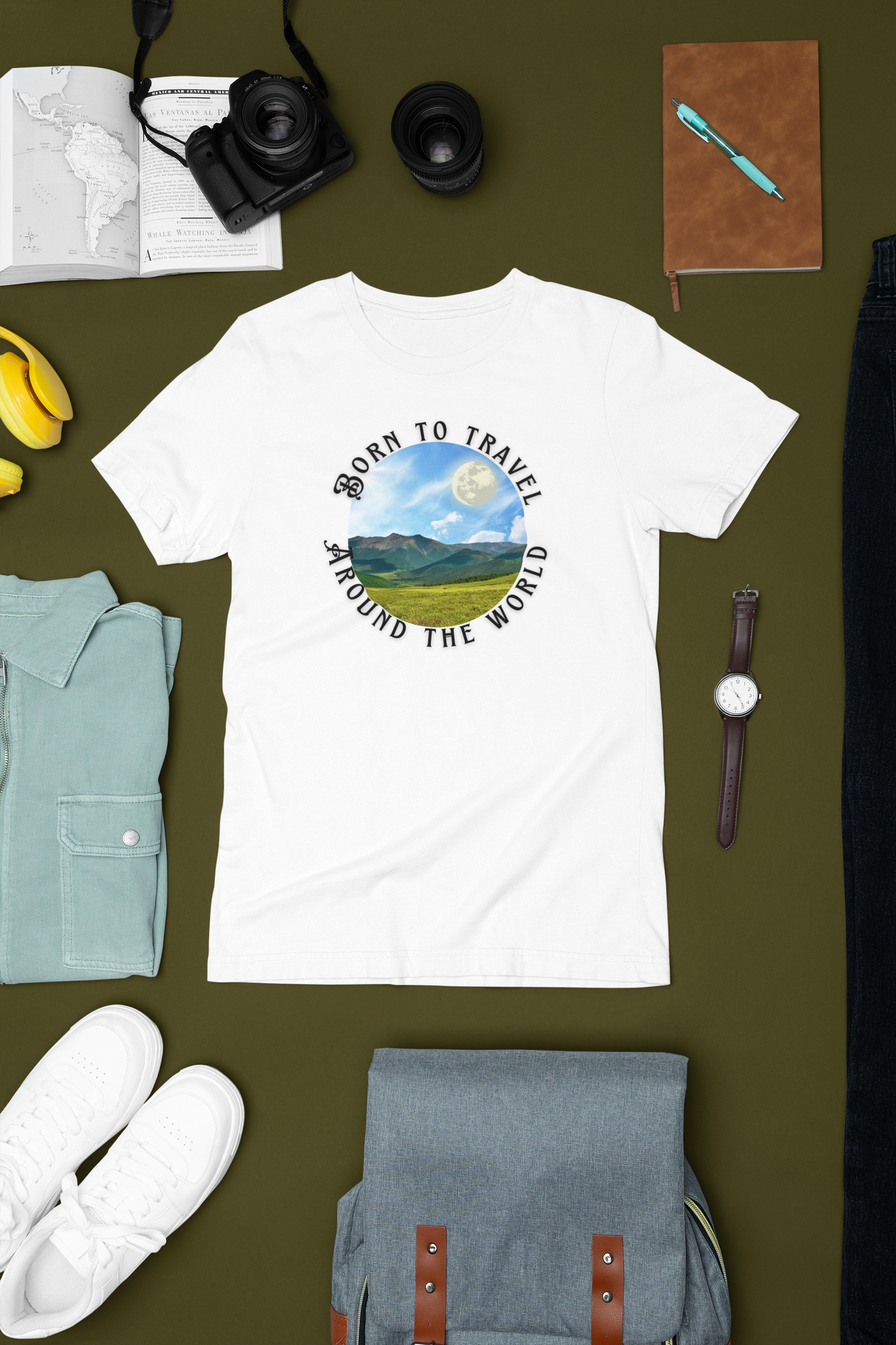 'Born to Travel Around The World' T-Shirt