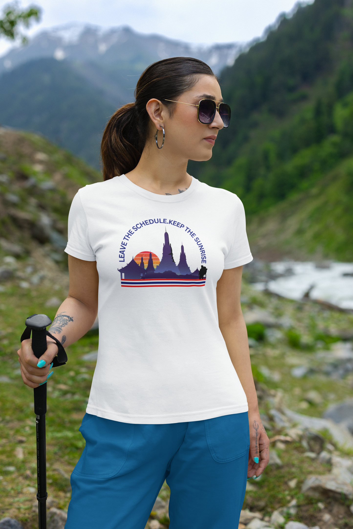 "Leave the Schedule, Keep the Sunrise" T-Shirt -For Thailand Lovers