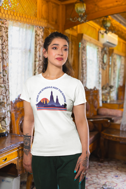 "Leave the Schedule, Keep the Sunrise" T-Shirt -For Thailand Lovers