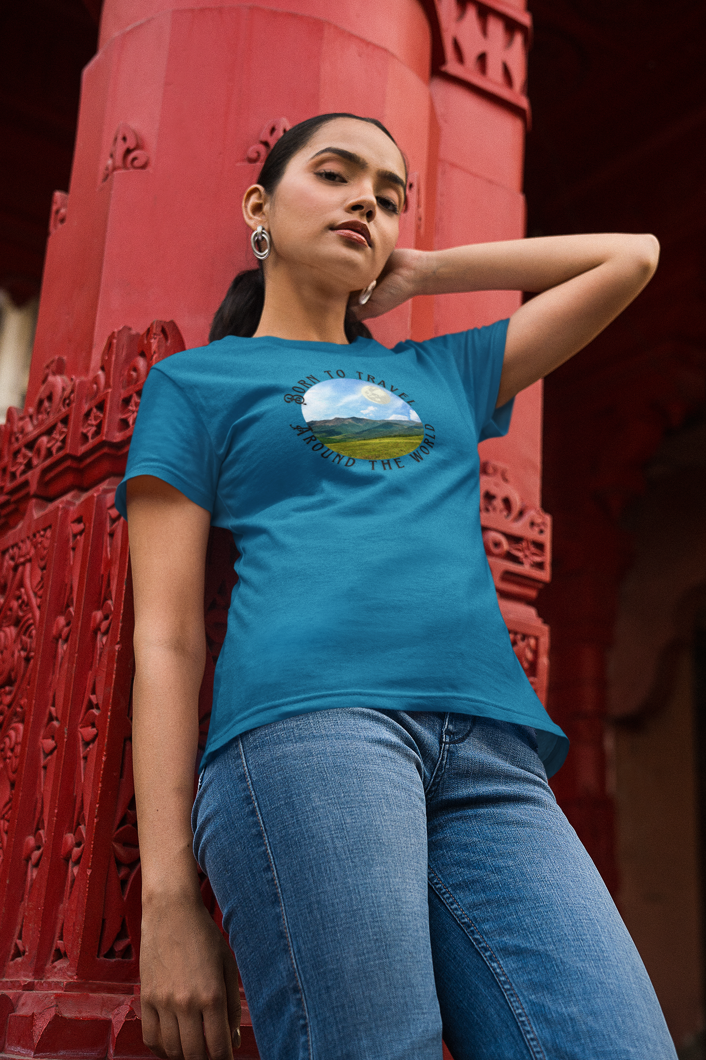 'Born to Travel Around The World' T-Shirt