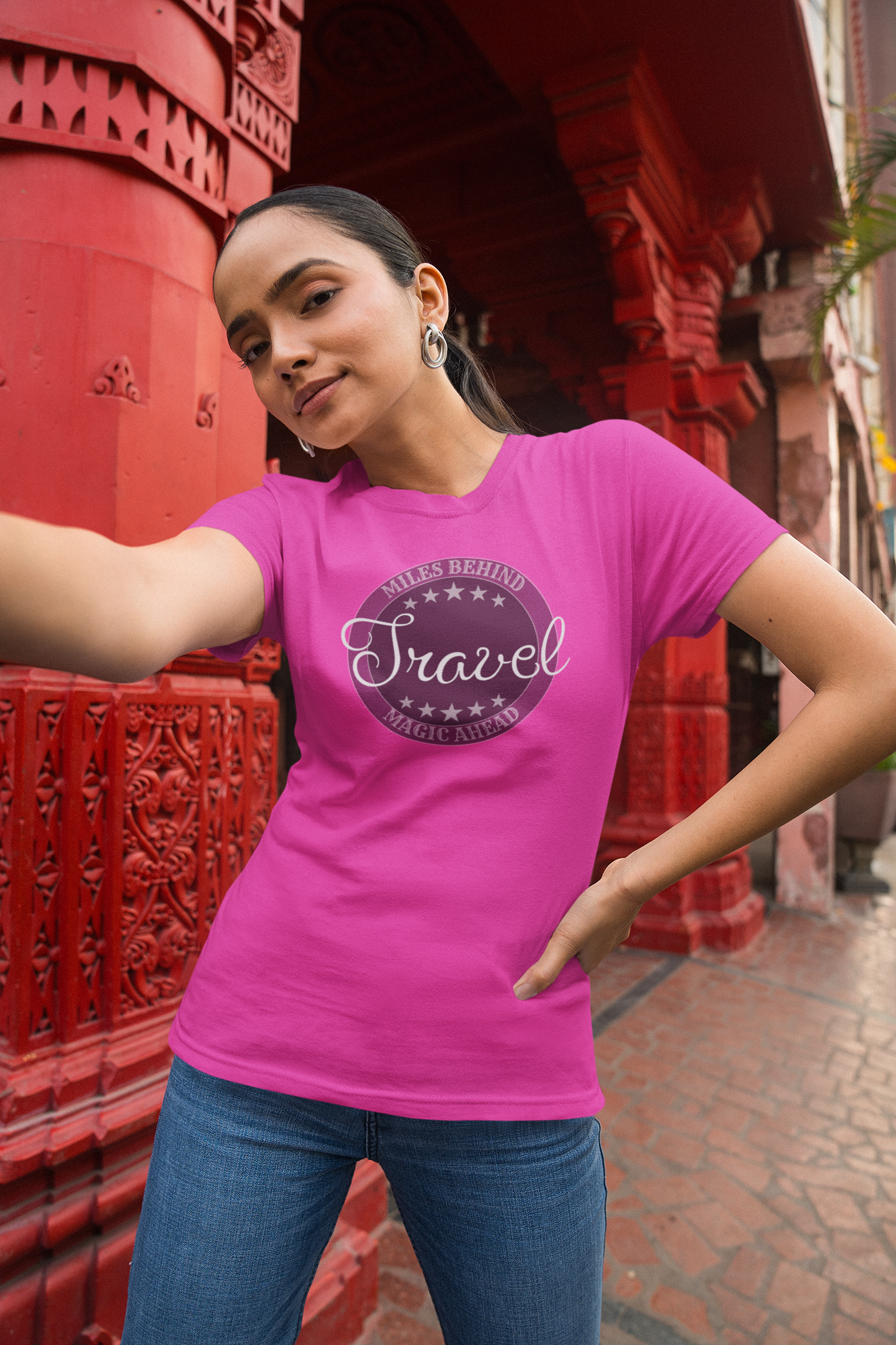 Unisex T-Shirt: “Travel Miles Behind, Magic Ahead”