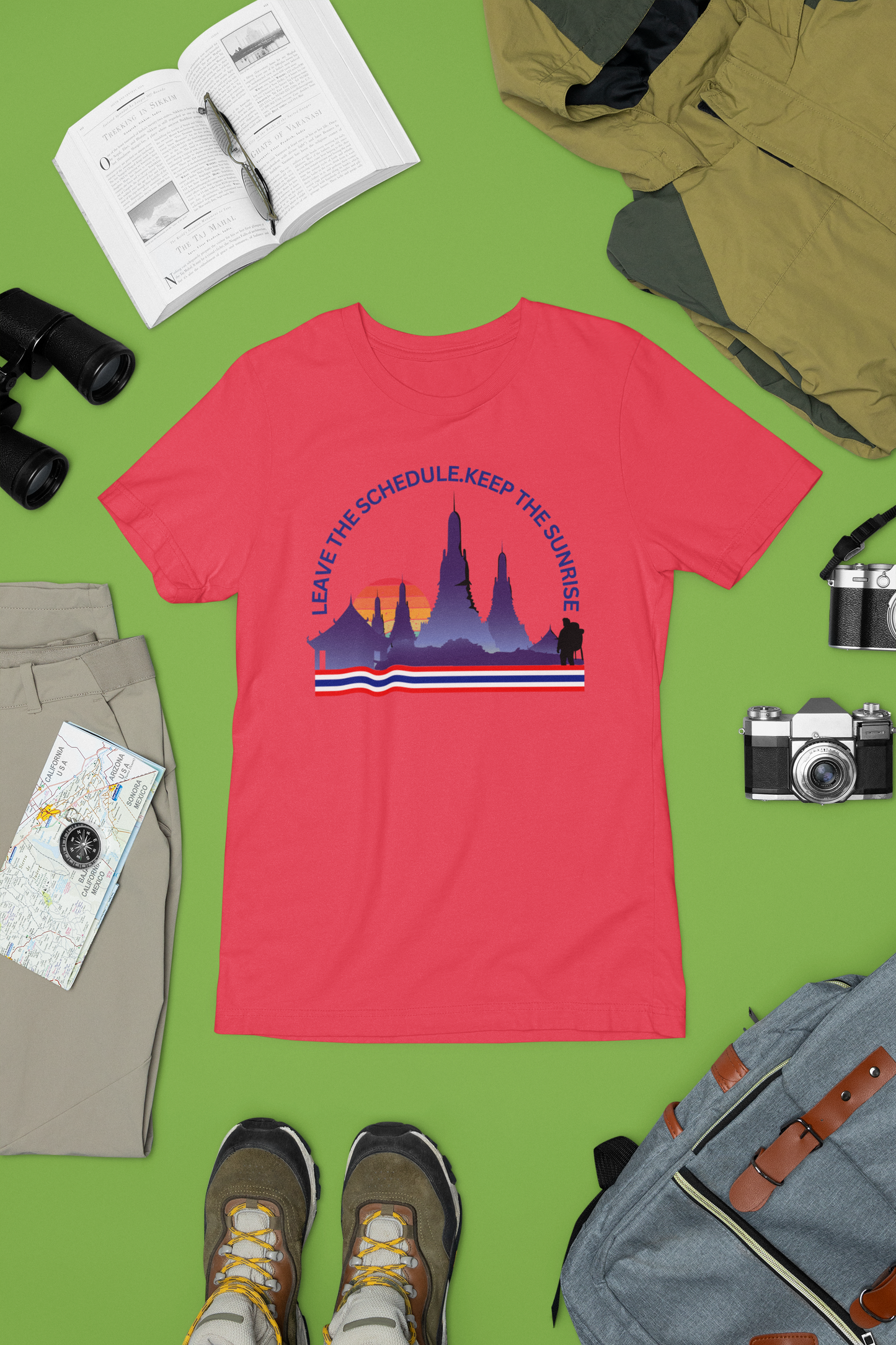 "Leave the Schedule, Keep the Sunrise" T-Shirt -For Thailand Lovers