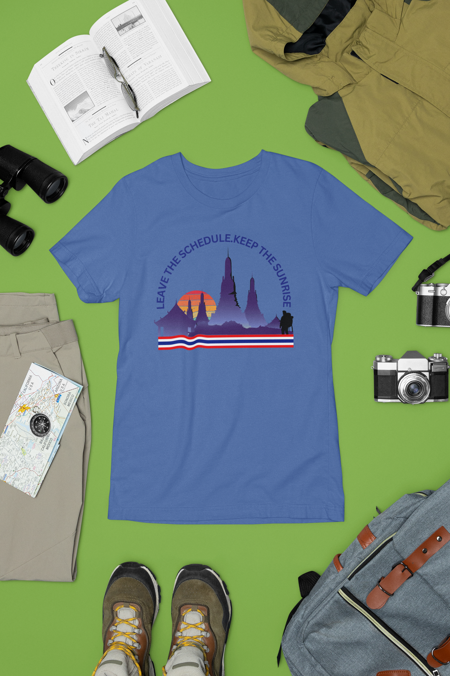 "Leave the Schedule, Keep the Sunrise" T-Shirt -For Thailand Lovers
