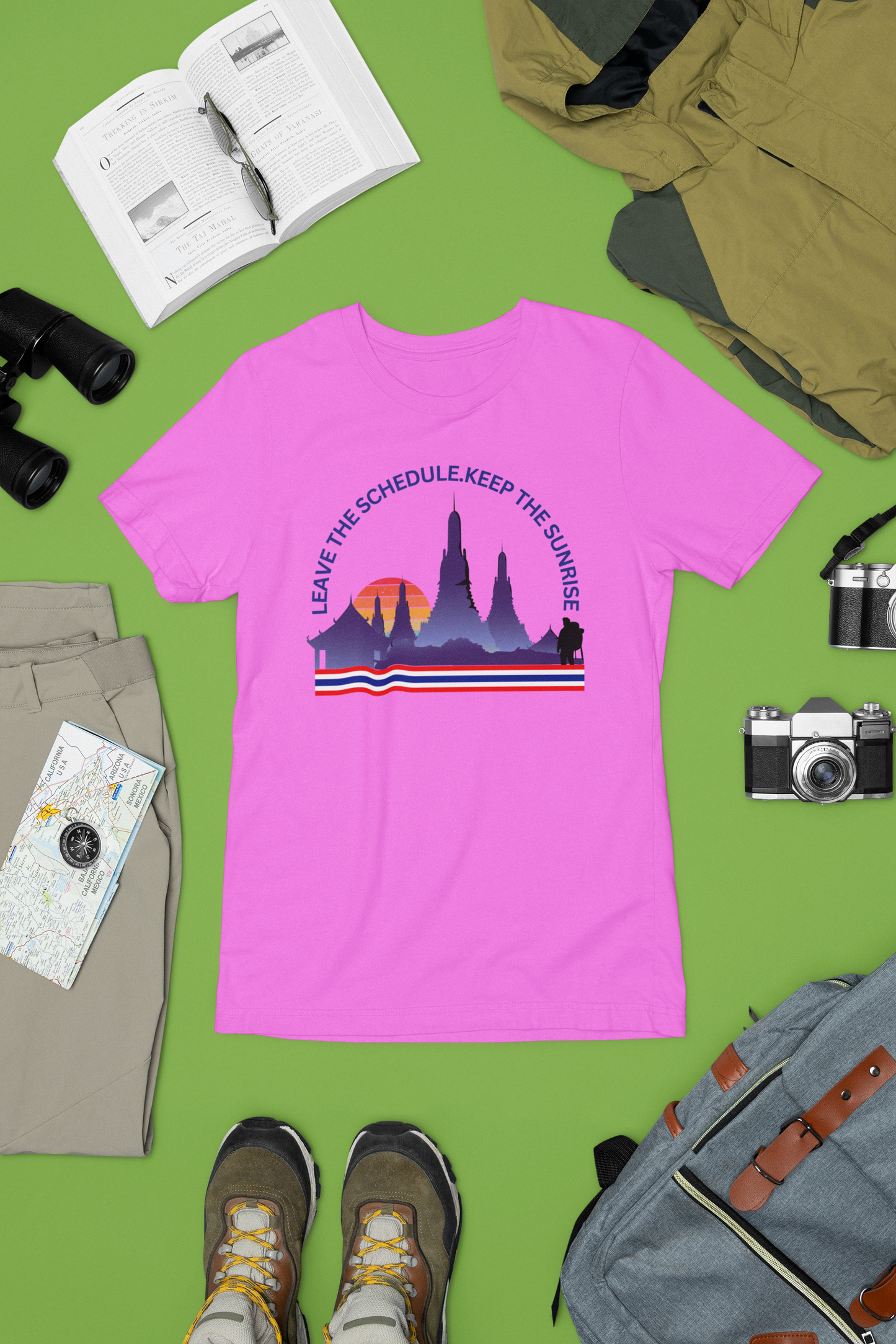 "Leave the Schedule, Keep the Sunrise" T-Shirt -For Thailand Lovers