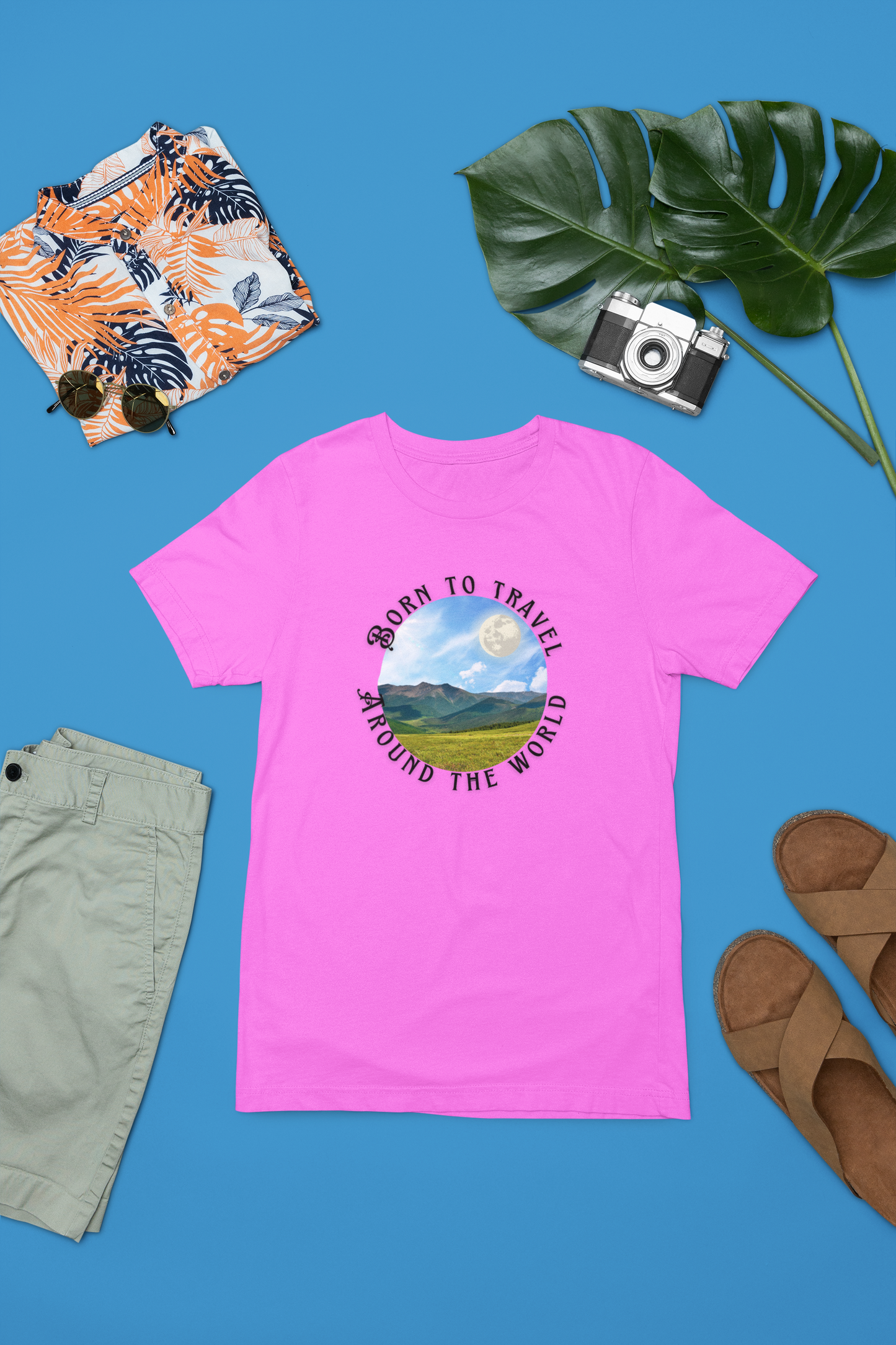 'Born to Travel Around The World' T-Shirt