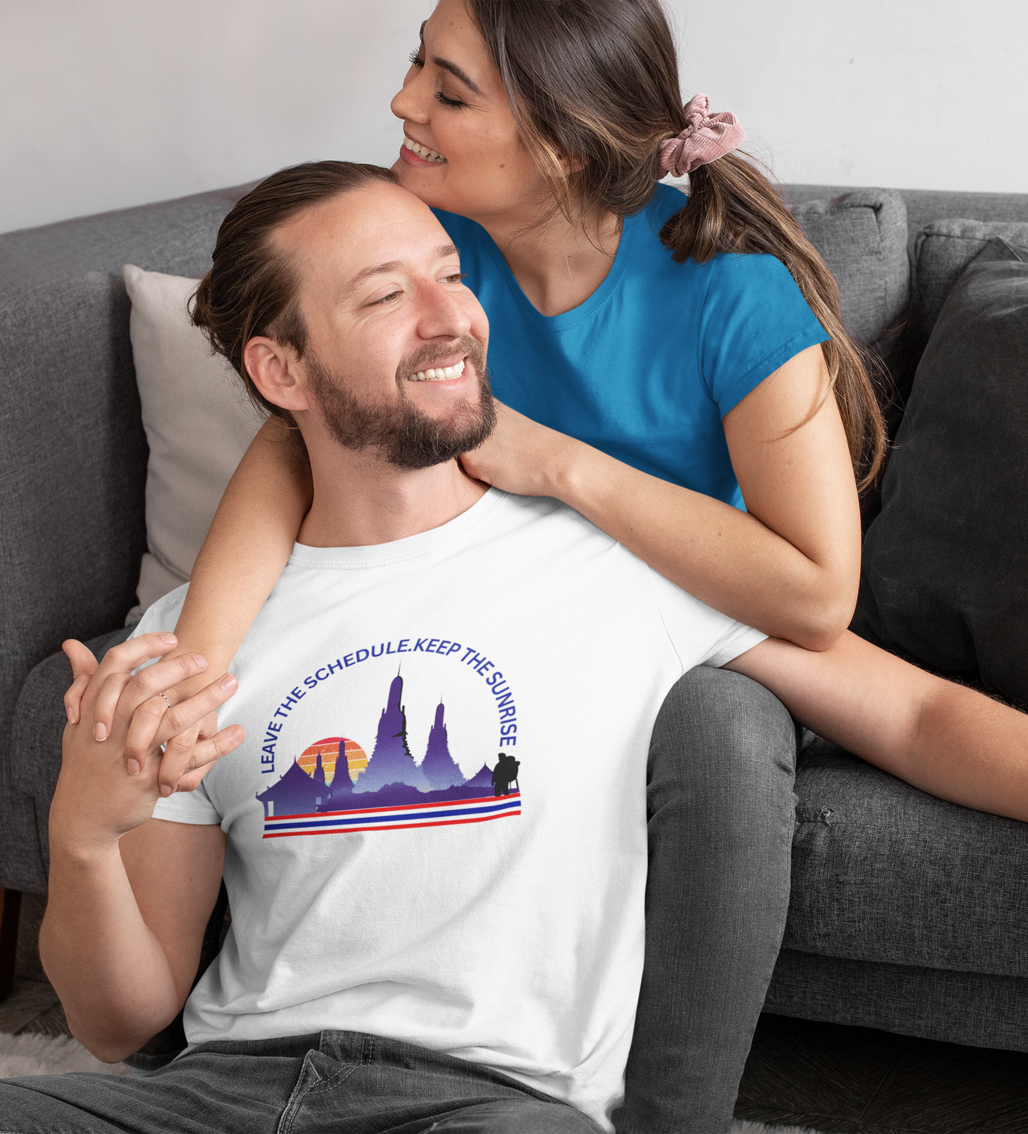 "Leave the Schedule, Keep the Sunrise" T-Shirt -For Thailand Lovers
