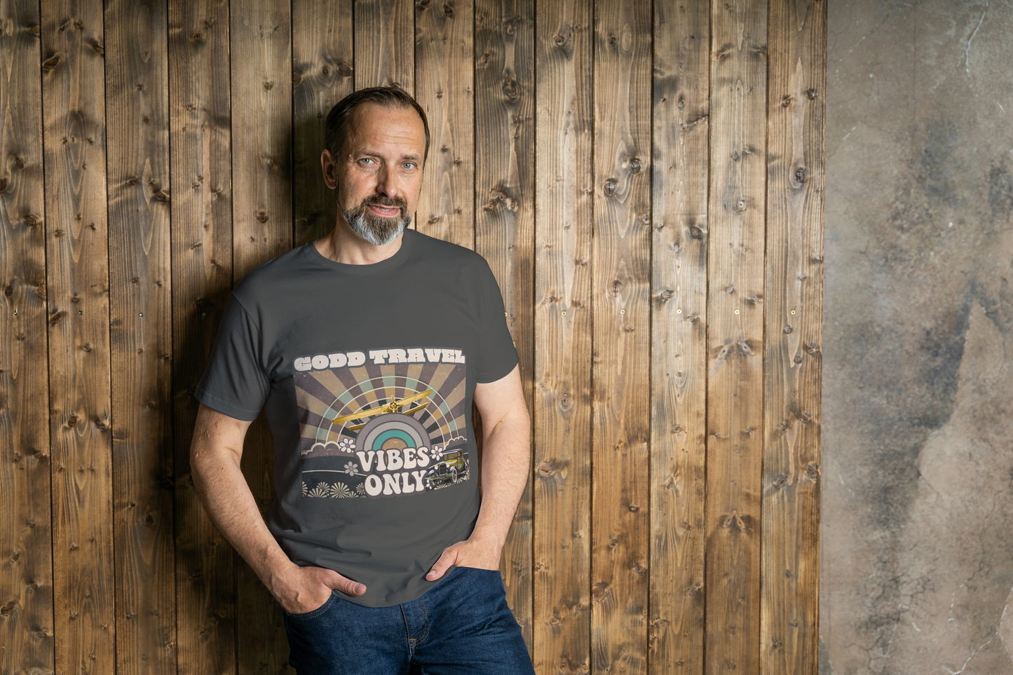 Good Travel Vibes Only – Retro Style T-Shirt.